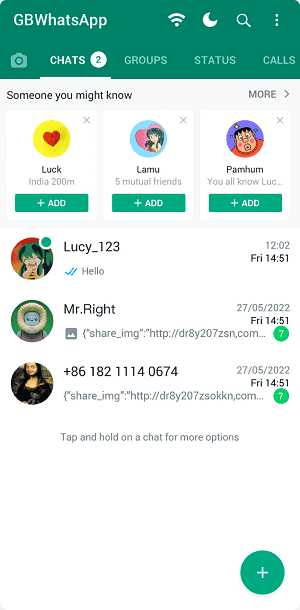 GB WhatsApp 17.00 Heymods

